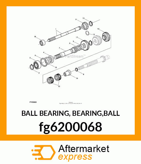 BALL BEARING, BEARING,BALL fg6200068