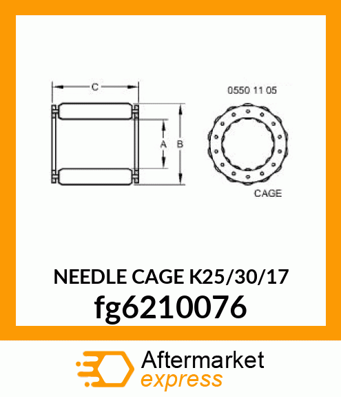 NEEDLE CAGE K25/30/17 fg6210076