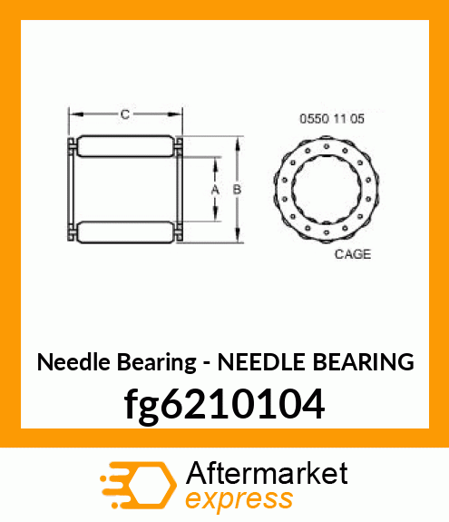 NEEDLE BEARING fg6210104