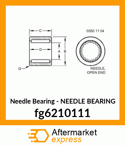 NEEDLE BEARING fg6210111