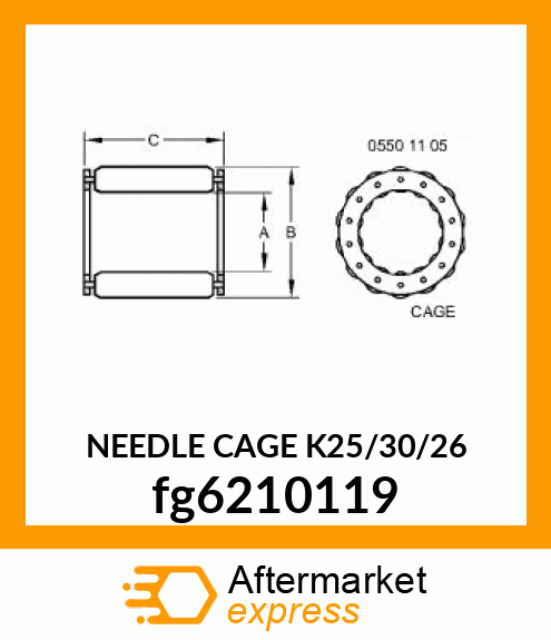 NEEDLE CAGE K25/30/26 fg6210119