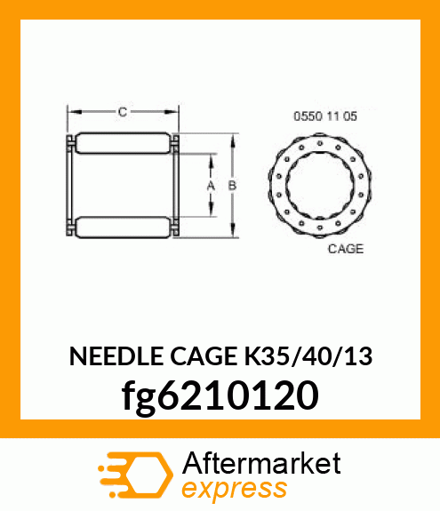 NEEDLE CAGE K35/40/13 fg6210120