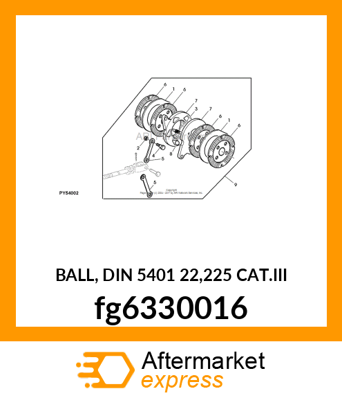 BALL, DIN 5401 22,225 CAT.III fg6330016