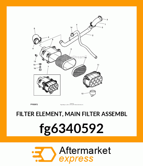 FILTER ELEMENT, MAIN FILTER ASSEMBL fg6340592