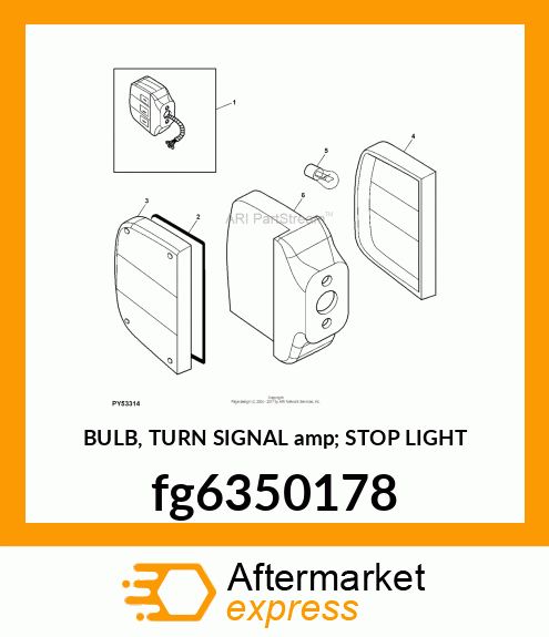 BULB, TURN SIGNAL amp; STOP LIGHT fg6350178