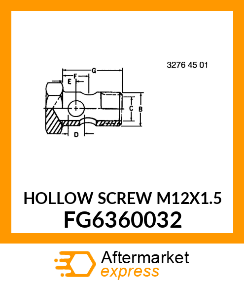 HOLLOW SCREW M12X1.5 FG6360032