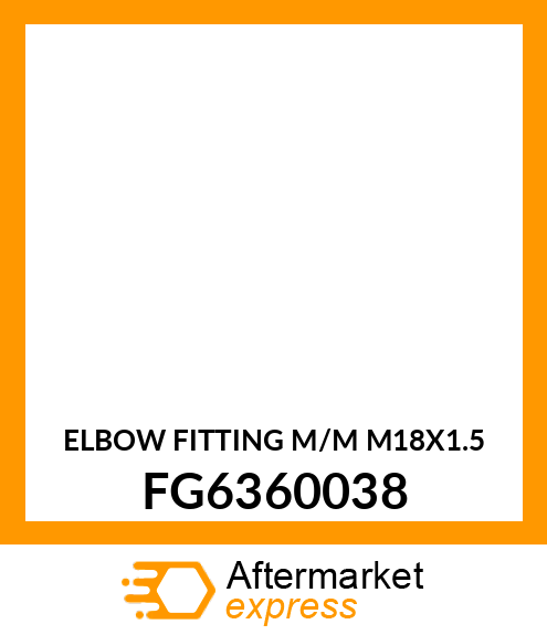 ELBOW FITTING M/M M18X1.5 FG6360038