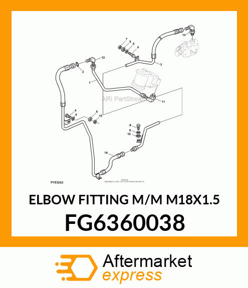 ELBOW FITTING M/M M18X1.5 FG6360038