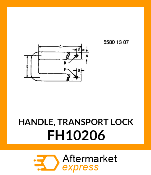 HANDLE, TRANSPORT LOCK FH10206