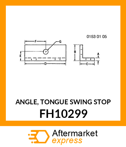 ANGLE, TONGUE SWING STOP FH10299