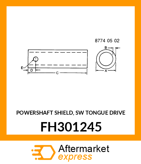 POWERSHAFT SHIELD, SW TONGUE DRIVE FH301245