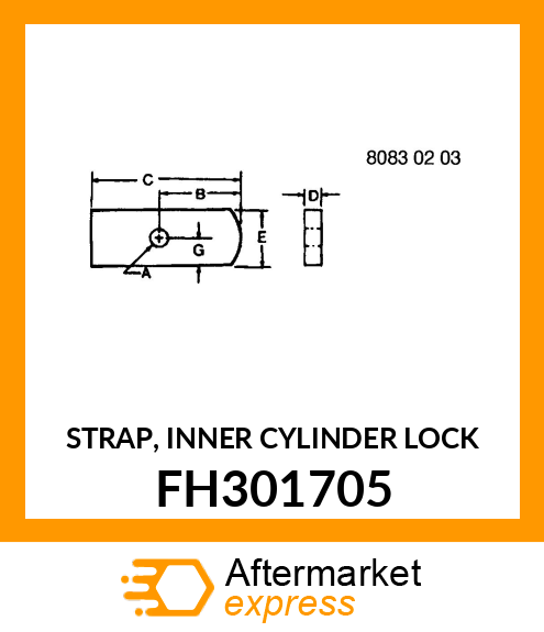 STRAP, INNER CYLINDER LOCK FH301705