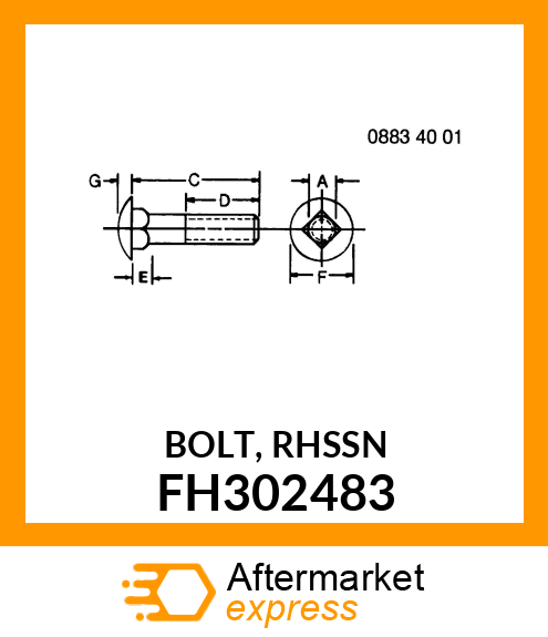 BOLT, RHSSN FH302483