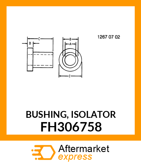 BUSHING, ISOLATOR FH306758