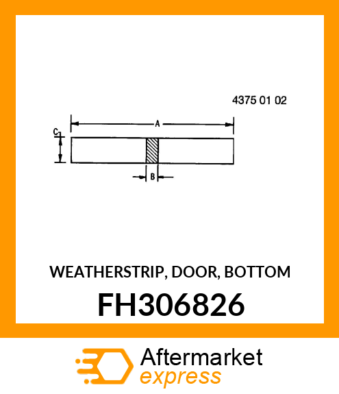 WEATHERSTRIP, DOOR, BOTTOM FH306826