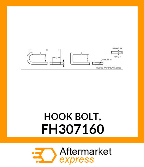 HOOK BOLT, FH307160