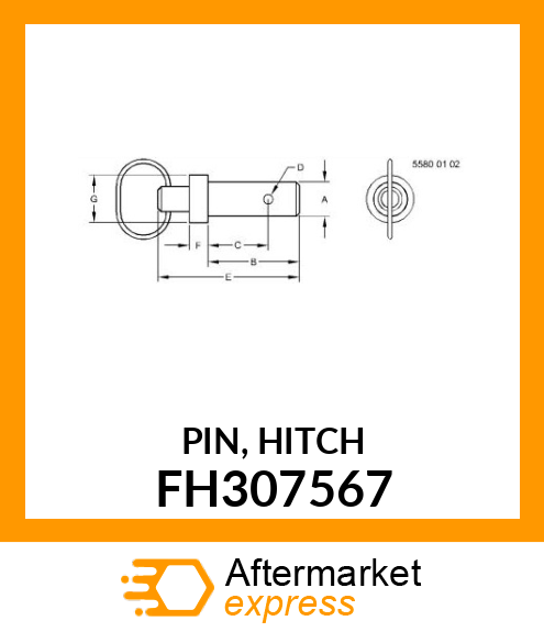 PIN, HITCH FH307567