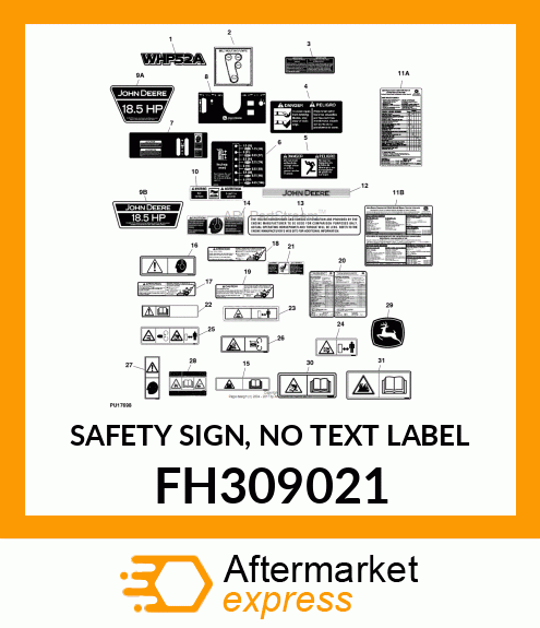 SAFETY SIGN, NO TEXT LABEL FH309021