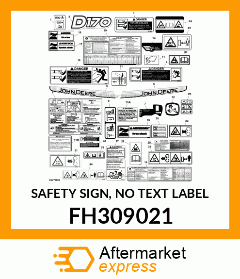 SAFETY SIGN, NO TEXT LABEL FH309021