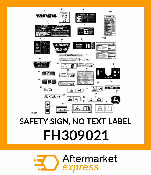 SAFETY SIGN, NO TEXT LABEL FH309021