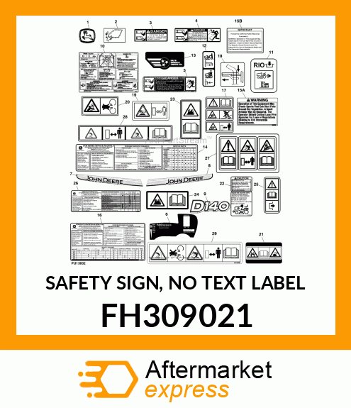 SAFETY SIGN, NO TEXT LABEL FH309021