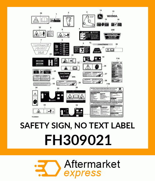 SAFETY SIGN, NO TEXT LABEL FH309021