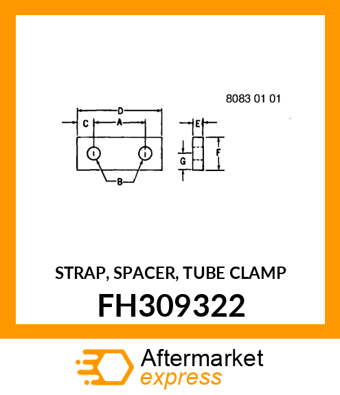 STRAP, SPACER, TUBE CLAMP FH309322