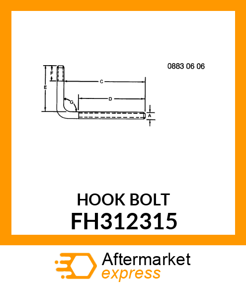 HOOK BOLT FH312315