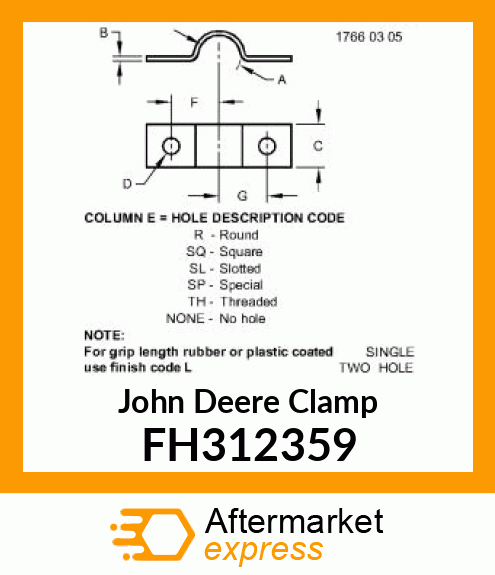 CLAMP, (TENSION ARM PIVOT) FH312359