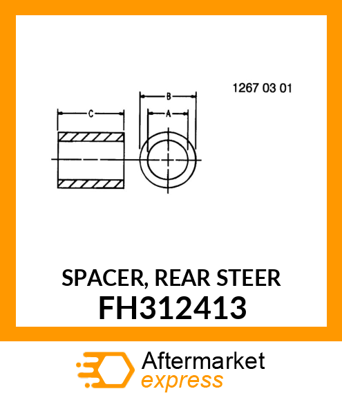 SPACER, REAR STEER FH312413