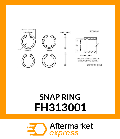 SNAP RING, 72X75X3 FH313001