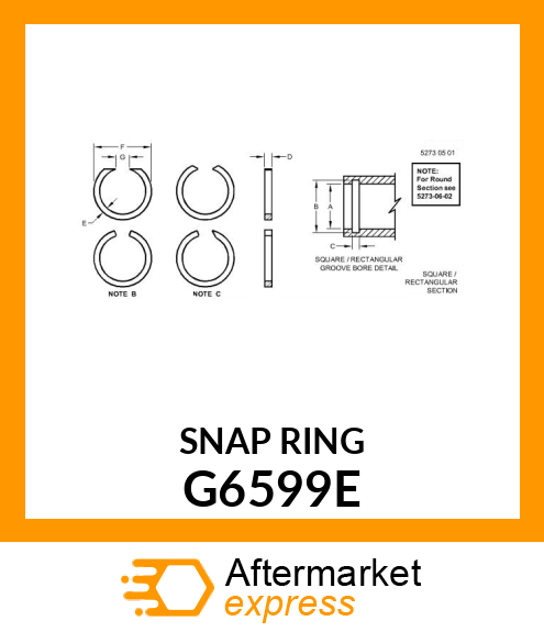 RING, TOOTH PIPE BEARING RETAINING G6599E