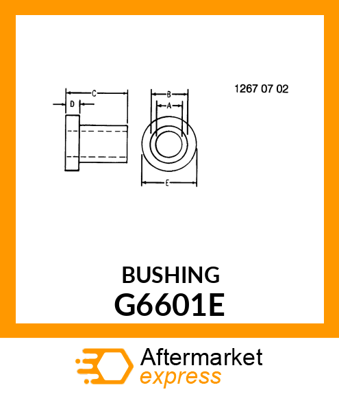 TOOTH PIPE END BUSHING G6601E