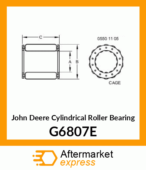 CYLINDRICAL ROLLER BEARING, G6807E