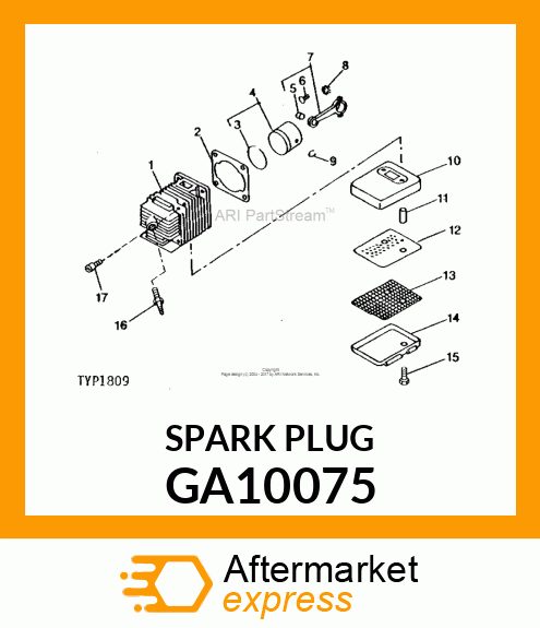 SPARK PLUG CJ GA10075