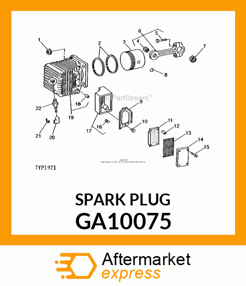 SPARK PLUG CJ GA10075