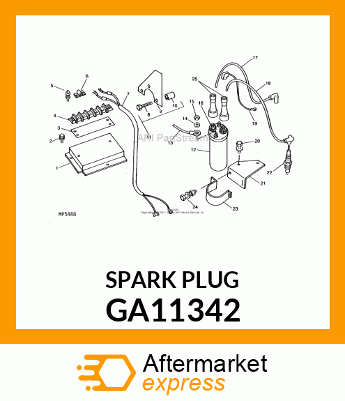 PLUG, RESISTOR, SPARK GA11342