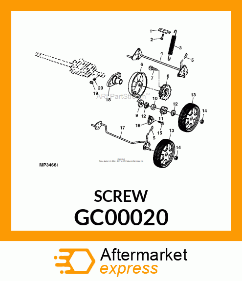 SCREW, M6X1X20 TORX GC00020