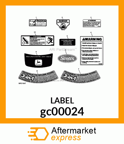 LABEL, WARNING (5 MIL) gc00024