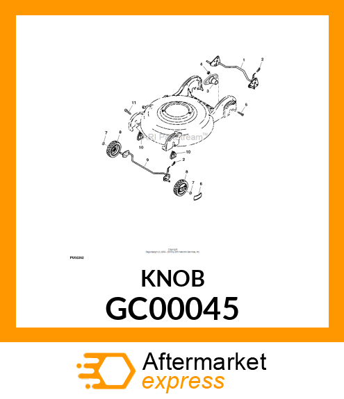 KNOB, HEIGHT ADJUST GC00045