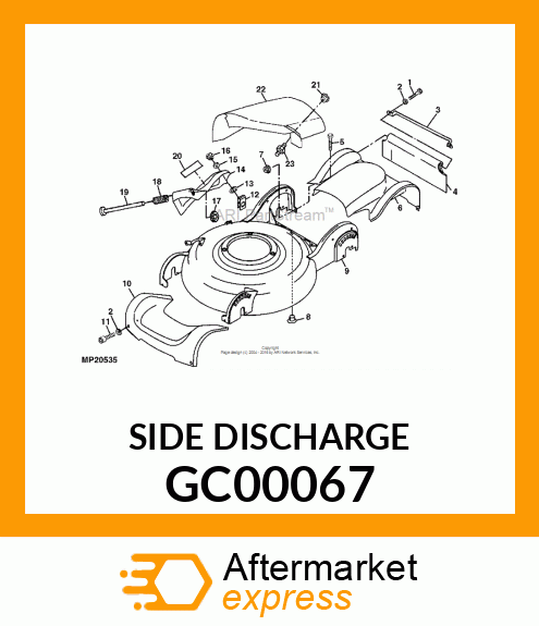 COVER, SIDE DISCHARGE # GC00067