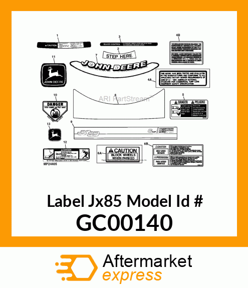Label Jx85 Model Id # GC00140