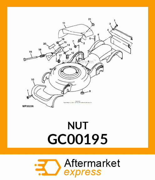 NUT, LOCK M5X0.8 GC00195