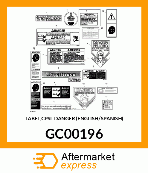 LABEL,CPSL DANGER (ENGLISH/SPANISH) GC00196
