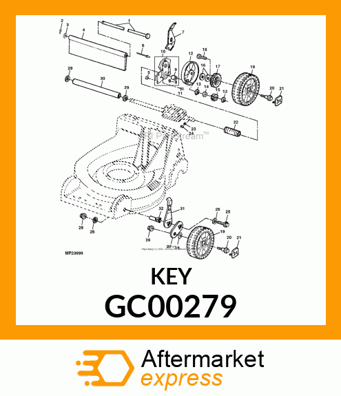 KEY, TRANSAXLE GC00279