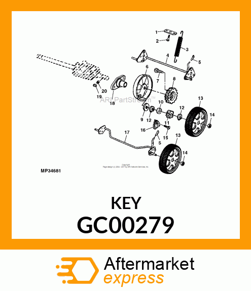 KEY, TRANSAXLE GC00279