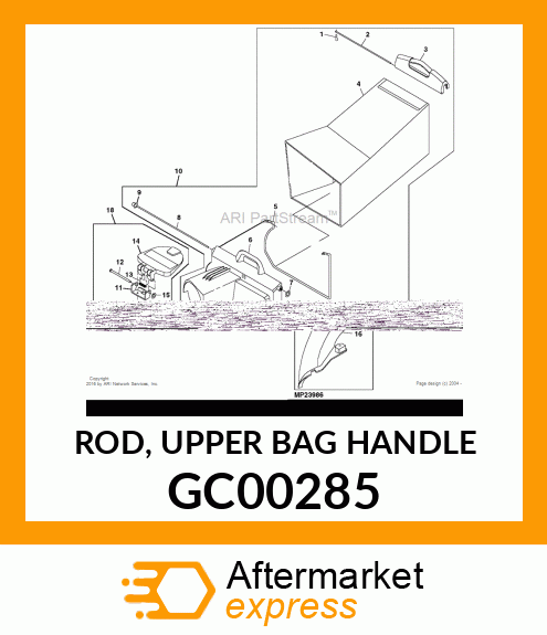ROD, UPPER BAG HANDLE GC00285