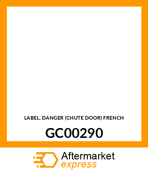 LABEL, DANGER (CHUTE DOOR) FRENCH GC00290