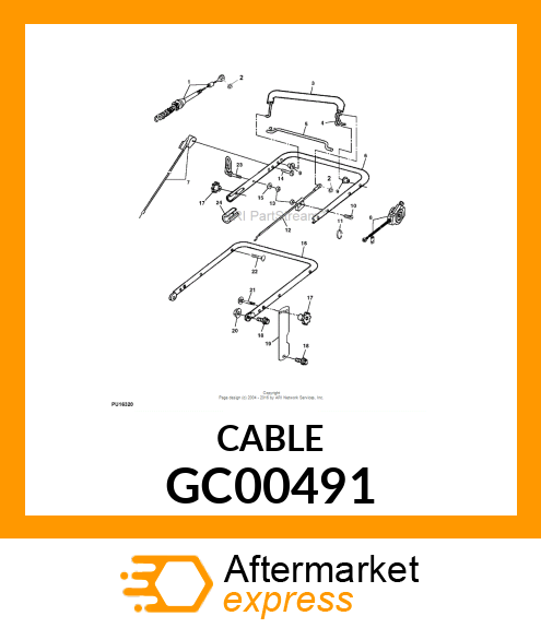 CABLE, OPC (CASTER) # GC00491