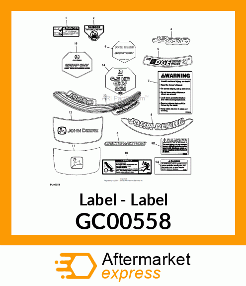 Label Caster Front GC00558